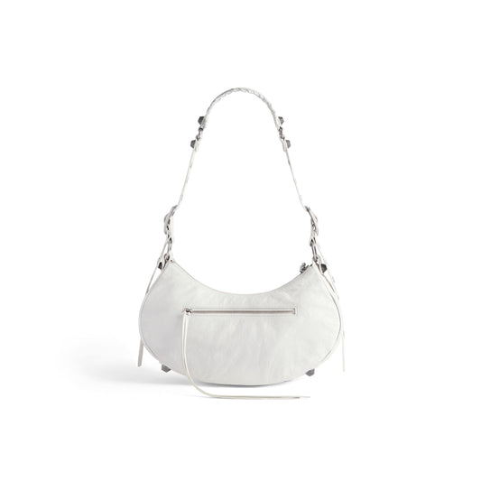 Balenciaga Le Cagole Small Shoulder Bag – White Lambskin