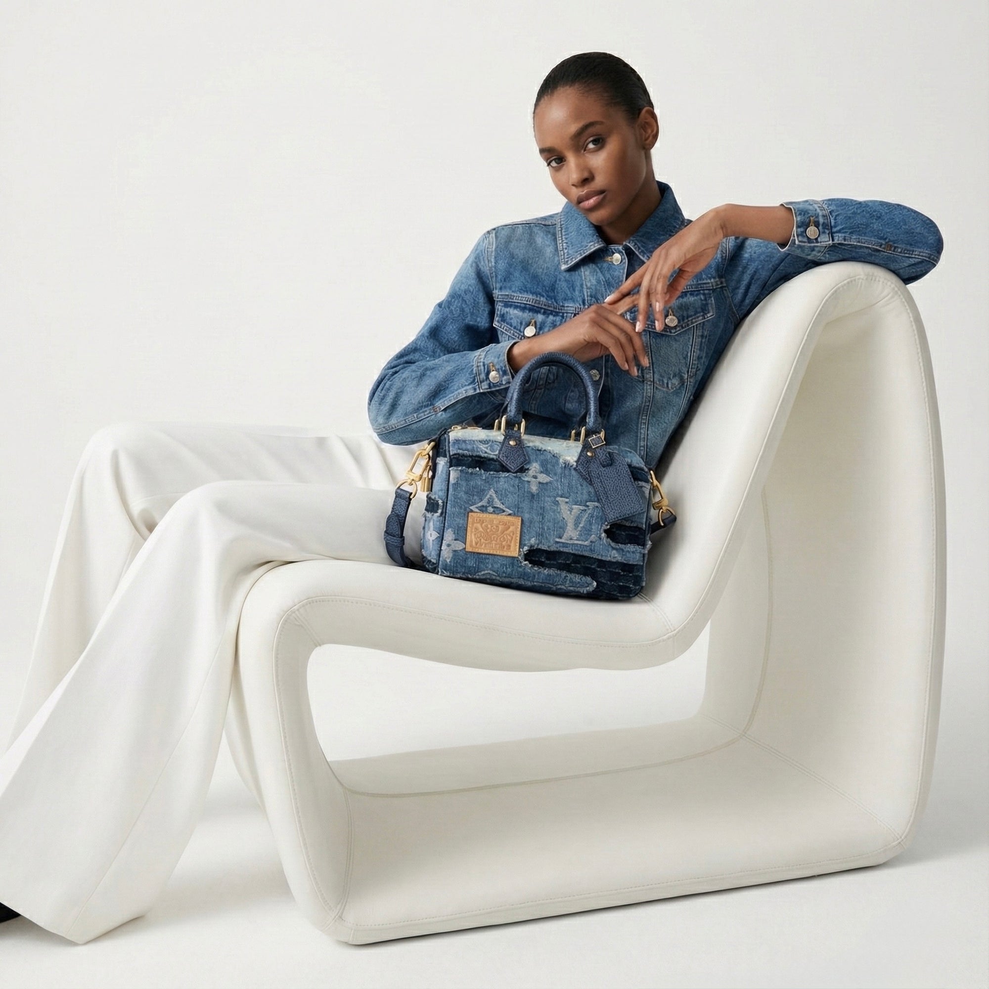 Louis Vuitton Speedy 25 Bandoulière – Blue Monogram Denim