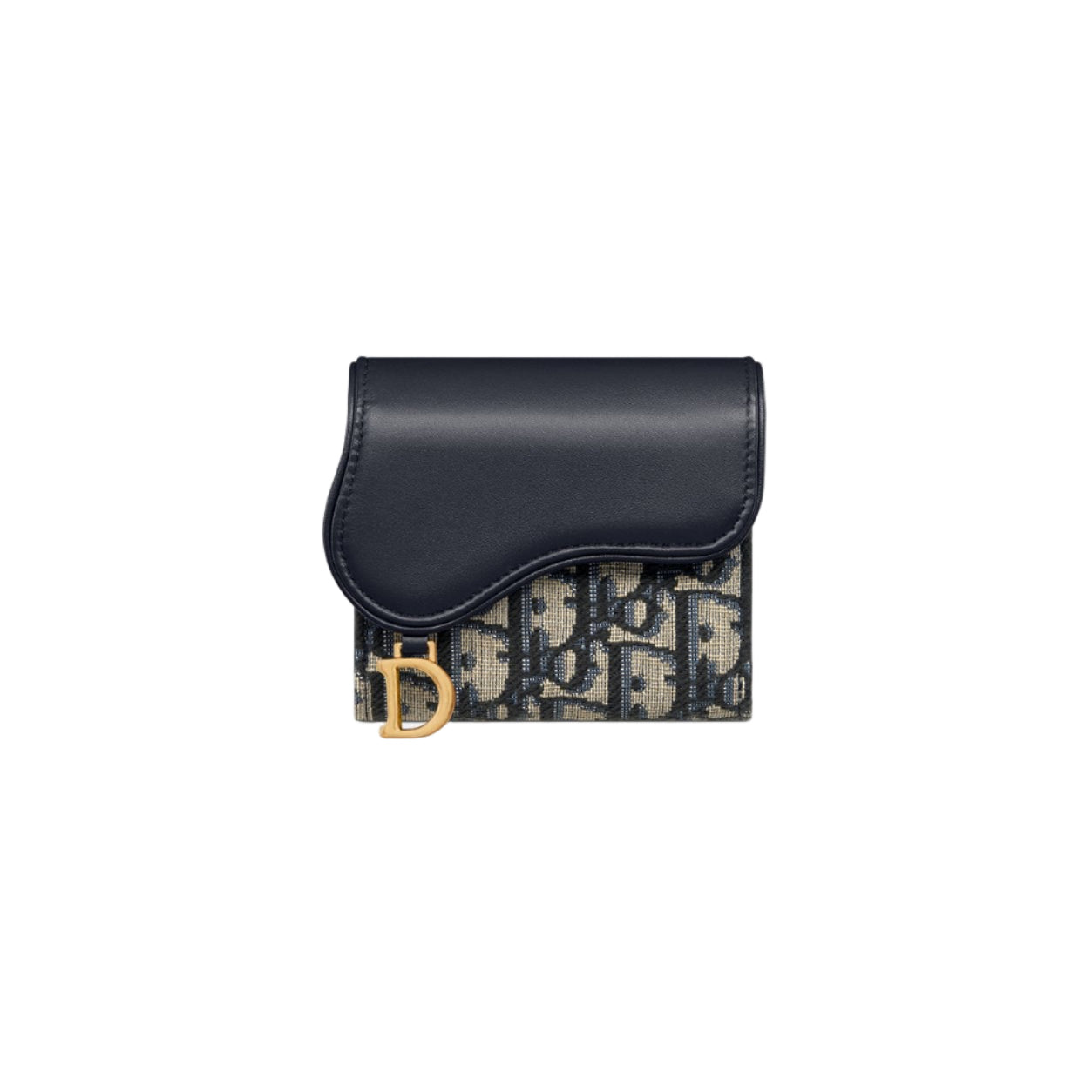 Dior Saddle Lotus Wallet – Blue Dior Oblique