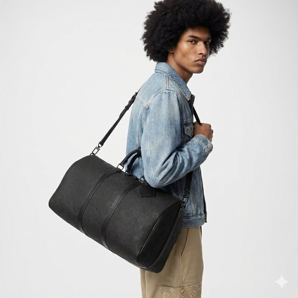 Louis Vuitton Keepall Bandoulière 50 – Black Monogram Taurillon Leather