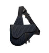 Saddle Bag - Black Dior Oblique Jacquard