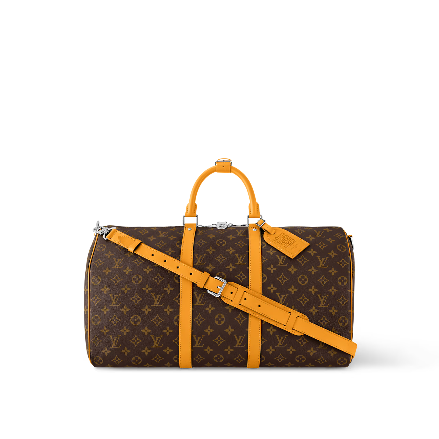 Keepall Bandoulière 50 - Monogram Macassar Canvas Safran Yellow