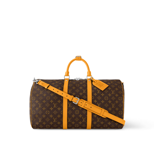 Keepall Bandoulière 50 - Monogram Macassar Canvas Safran Yellow
