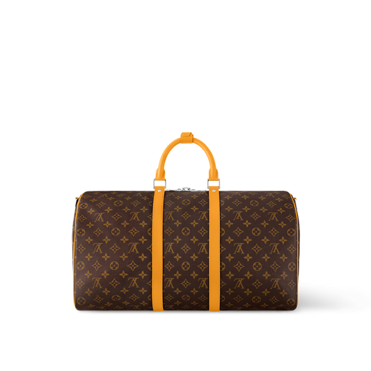 Keepall Bandoulière 50 - Monogram Macassar Canvas Safran Yellow