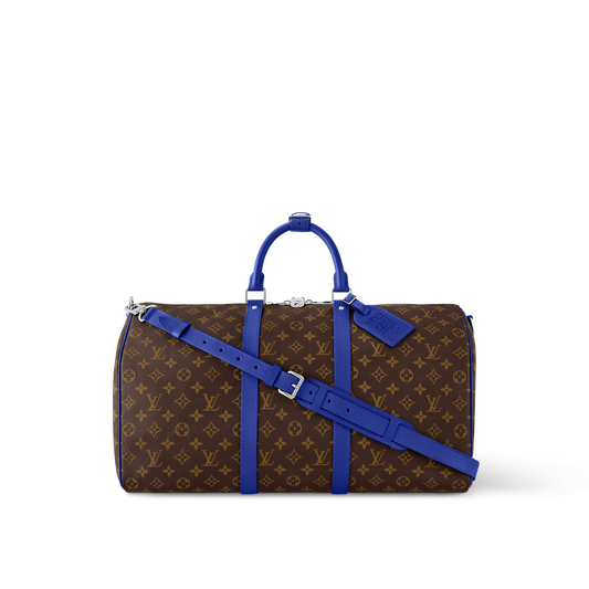 Keepall Bandoulière 50 - Monogram Macassar Canvas Indigo Blue