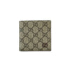 Gucci GG Supreme Coin Wallet – Beige/Ebony Canvas (Style 768244) – Burgundy Interior