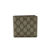 Gucci GG Supreme Coin Wallet – Beige/Ebony Canvas (Style 768244) – Burgundy Interior