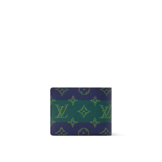 Louis Vuitton M25795 Slender Wallet – Men's – Monogram Heritage Blue Stripes