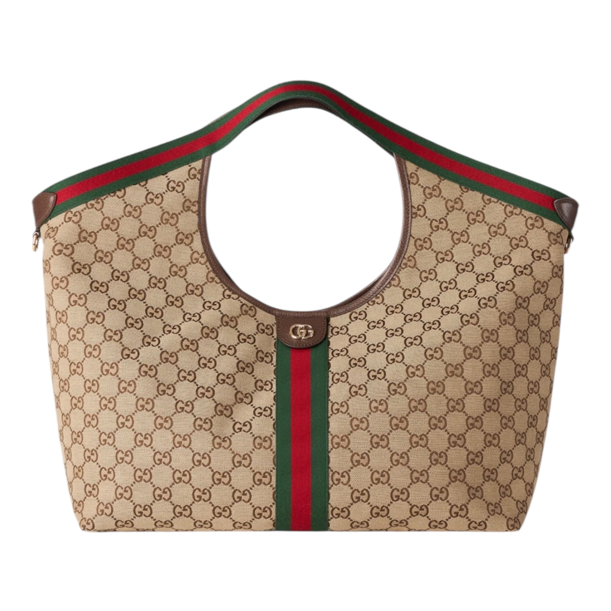 Gucci Giglio Large Tote Bag – Beige & Brown GG Supreme Canvas