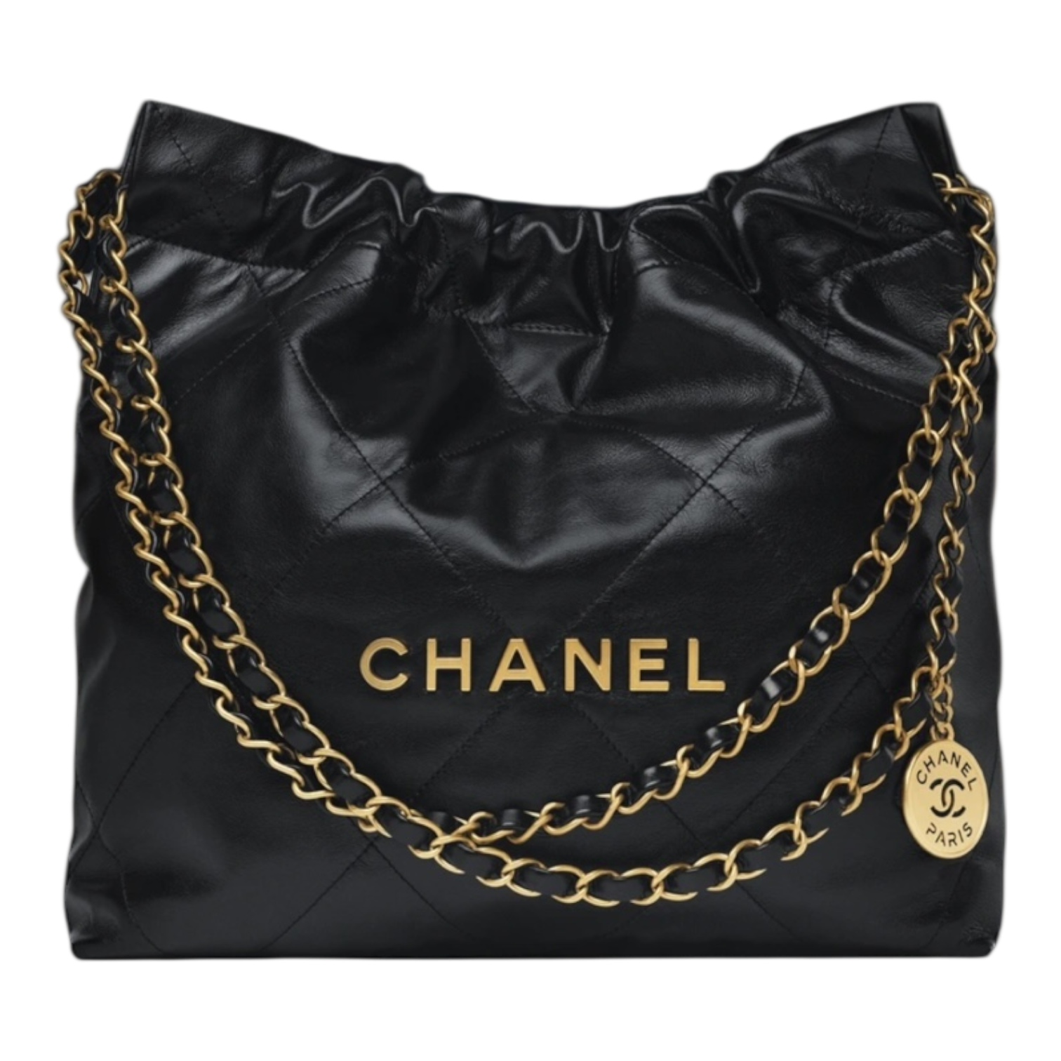 Chanel 22 Handbag – Medium – Black Shiny Calfskin