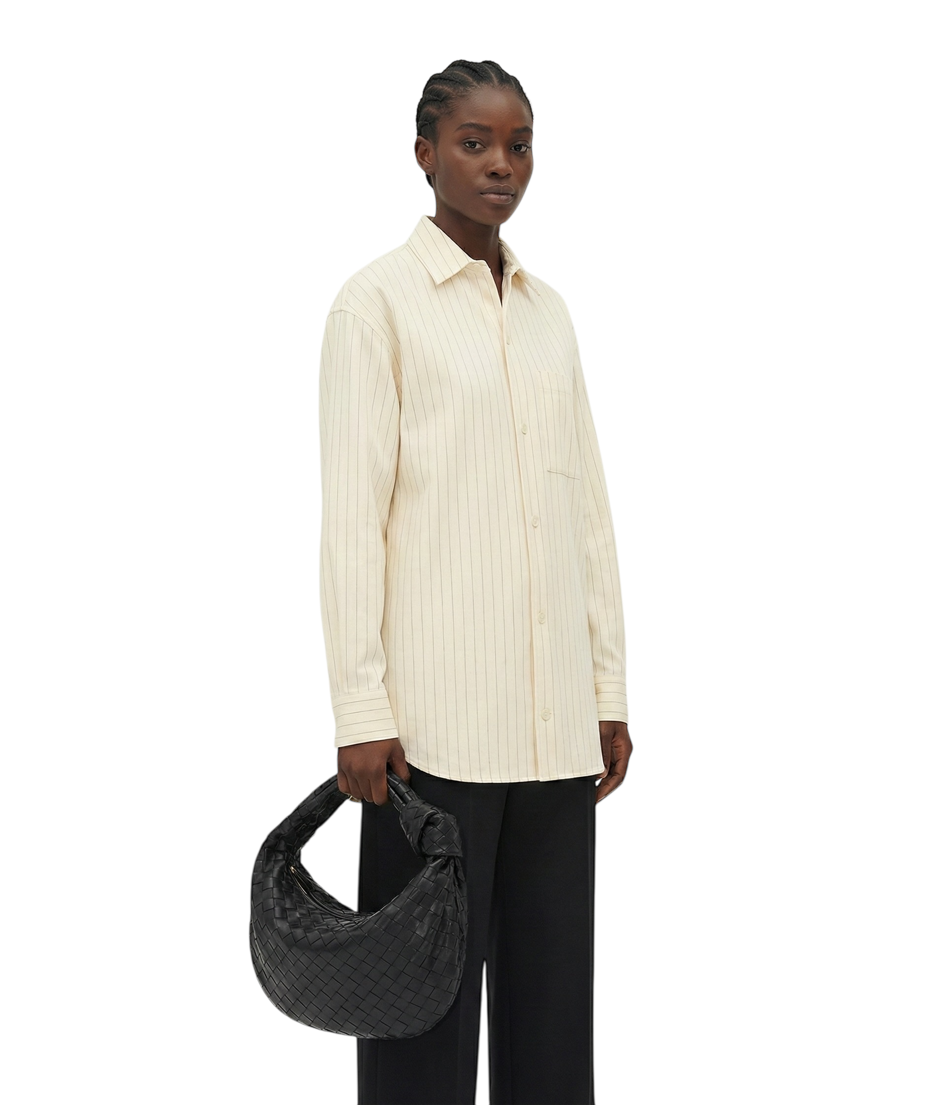 Bottega Veneta Small Jodie – Black Intrecciato Leather