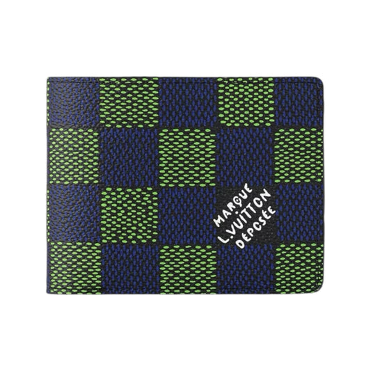 Louis Vuitton N00142 Multiple Wallet – Damier Heritage Blue/Green (Fashion Show)
