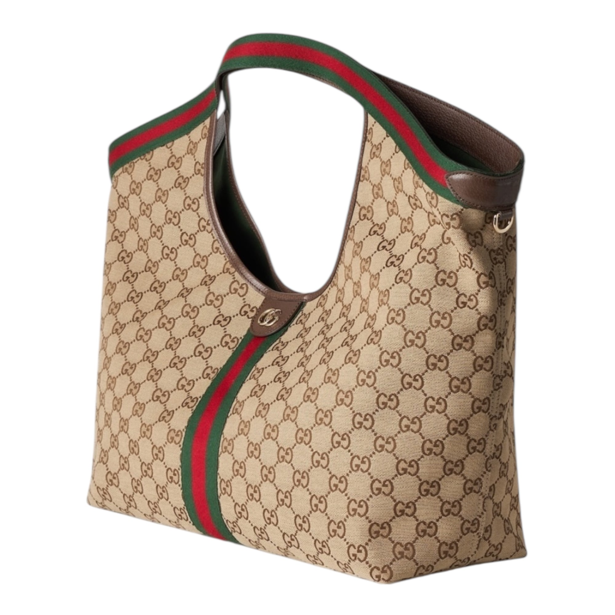 Gucci Giglio Large Tote Bag – Beige & Brown GG Supreme Canvas