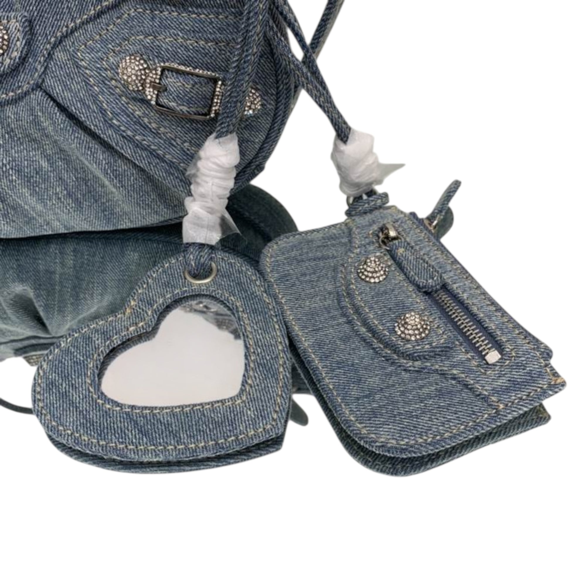 Balenciaga Le Cagole XS Shoulder Bag – Blue Denim