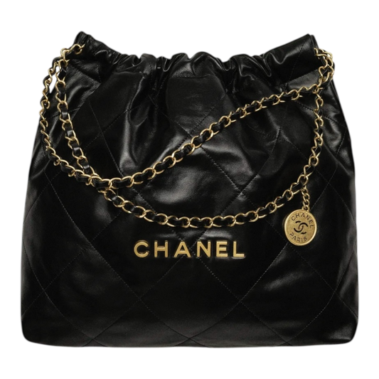 Chanel 22 Handbag – Medium – Black Shiny Calfskin