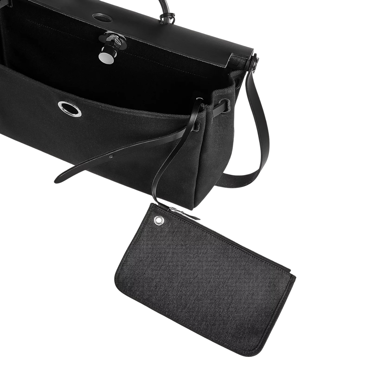 Hermès Herbag Messenger 39 – Black Militaire Canvas