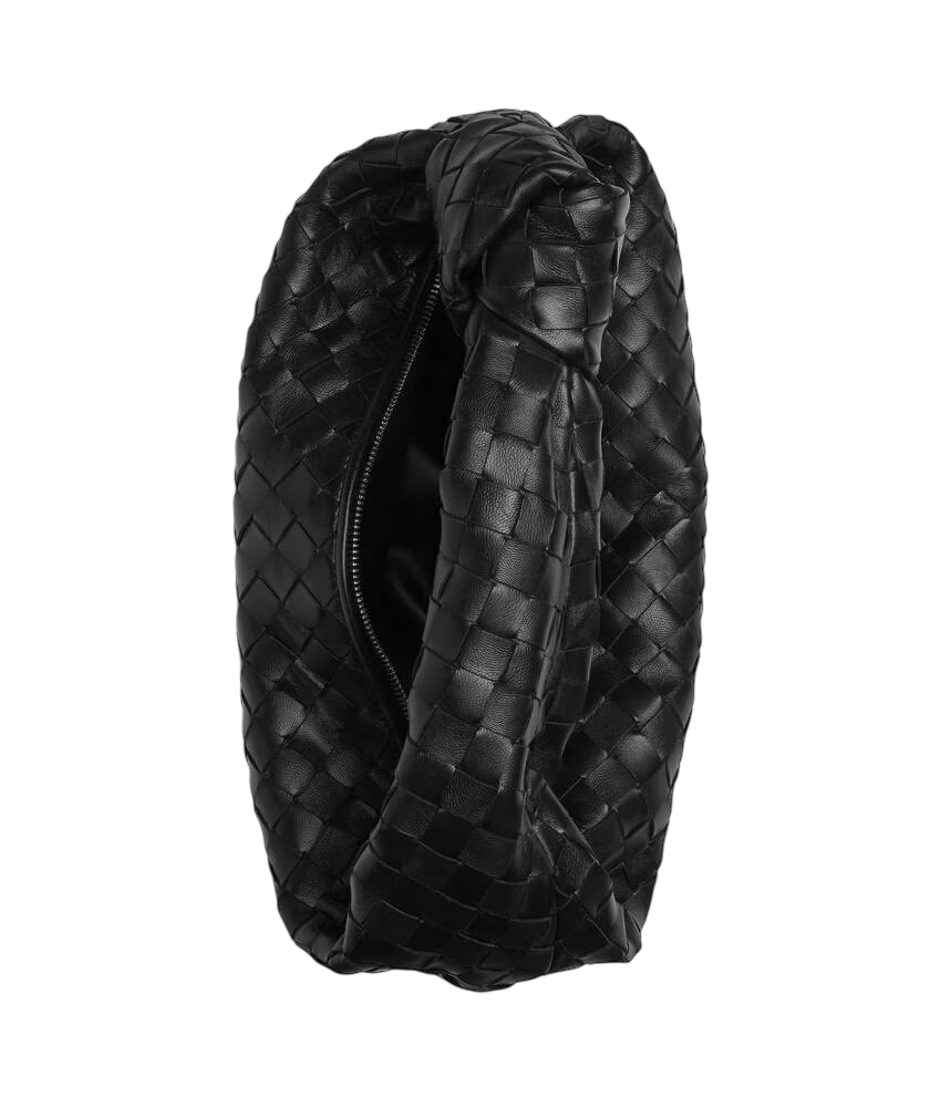 Bottega Veneta Small Jodie – Black Intrecciato Leather