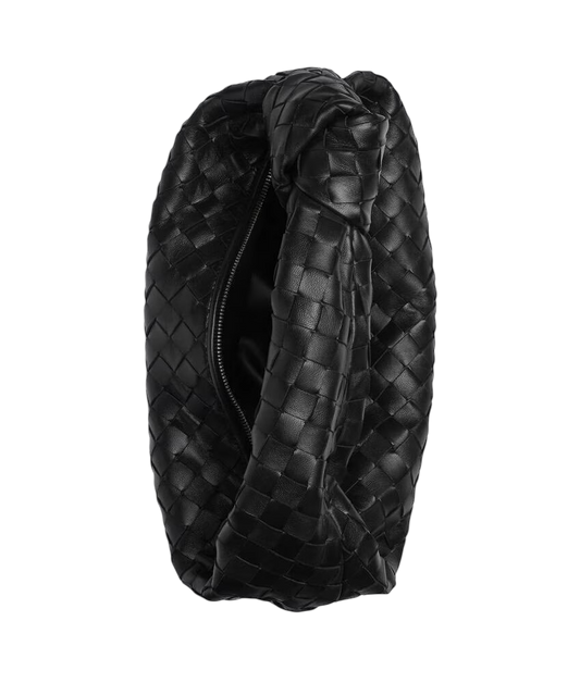 Bottega Veneta Small Jodie – Black Intrecciato Leather