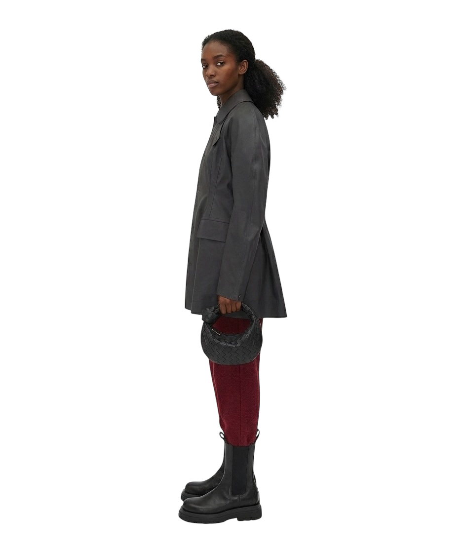 Bottega Veneta Mini Jodie – Black Intrecciato Leather