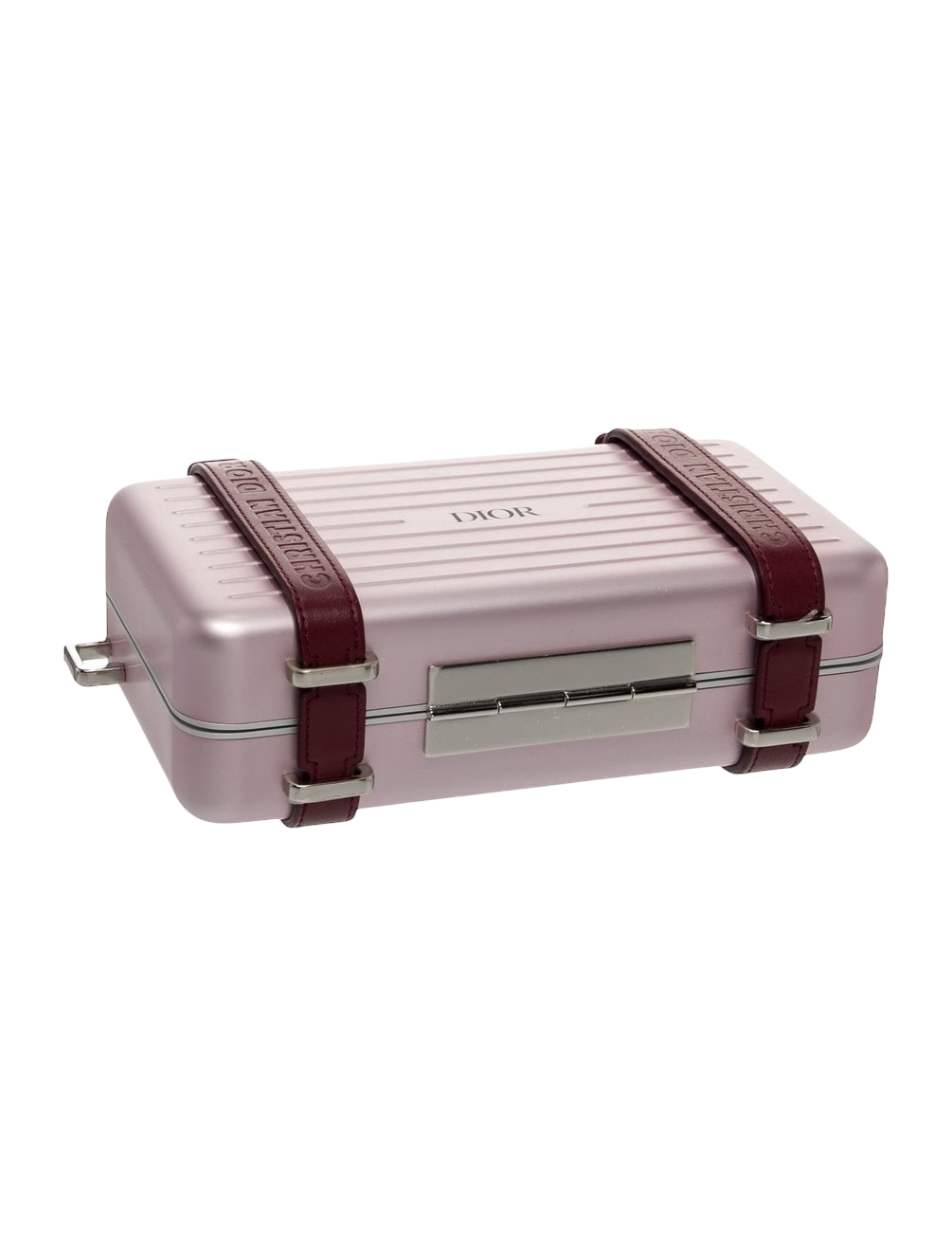 Dior x Rimowa Personal Clutch - Rose Pink Aluminum Burgundy Leather