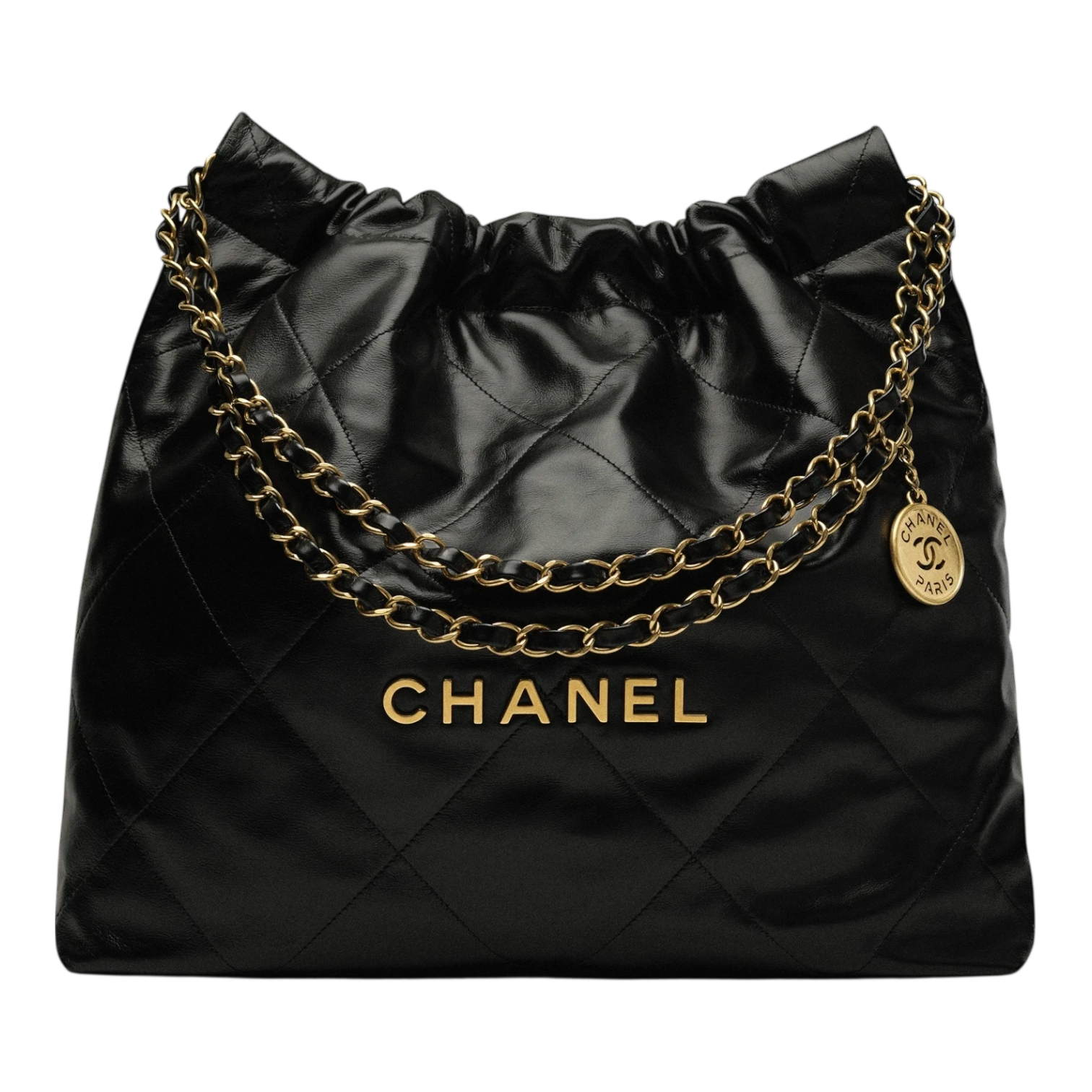 Chanel 22 Handbag – Medium – Black Shiny Calfskin