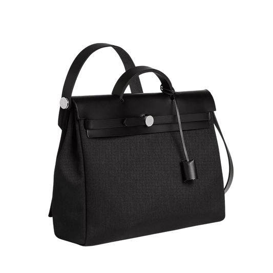 Hermès Herbag Messenger 39 – Black Militaire Canvas