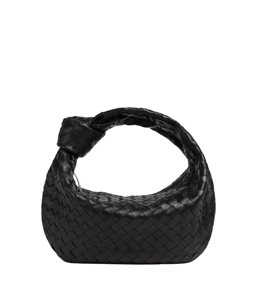 Bottega Veneta Small Jodie – Black Intrecciato Leather