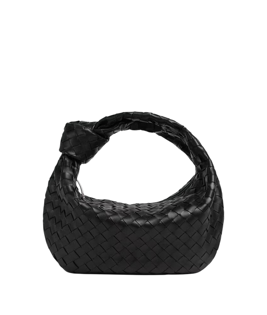 Bottega Veneta Small Jodie – Black Intrecciato Leather