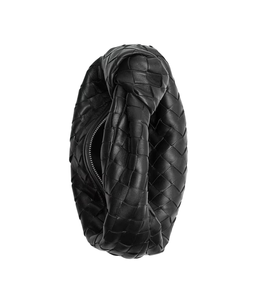 Bottega Veneta Mini Jodie – Black Intrecciato Leather