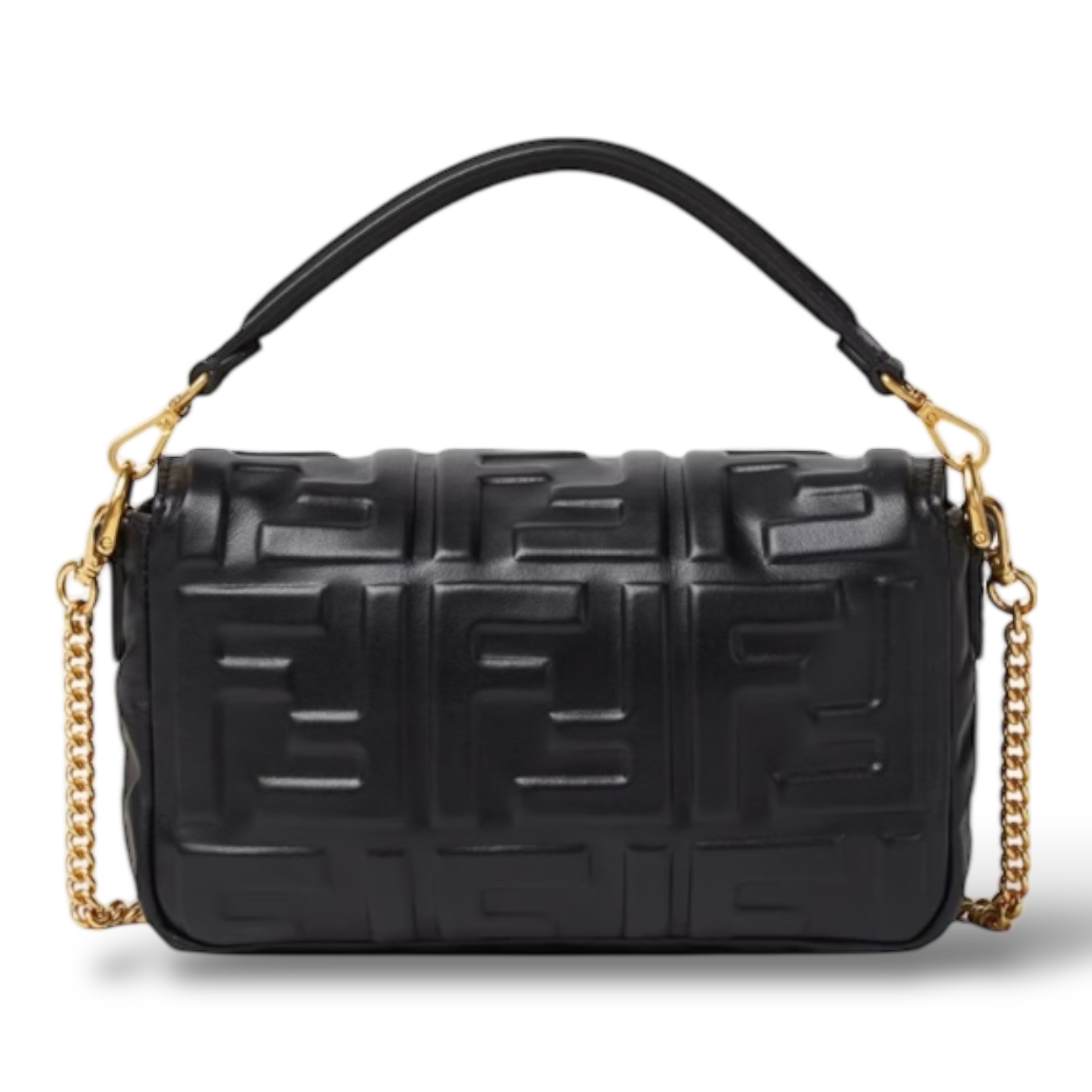 Fendi Baguette Mini – Black Embossed FF Calfskin