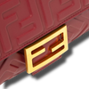 Fendi Baguette Medium – Burgundy Embossed FF Calfskin