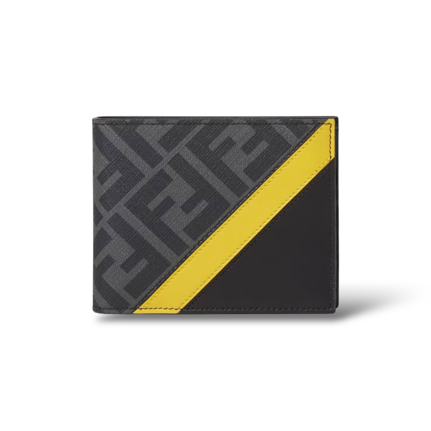 Fendi Diagonal Bi-Fold Wallet – Gray FF Fabric