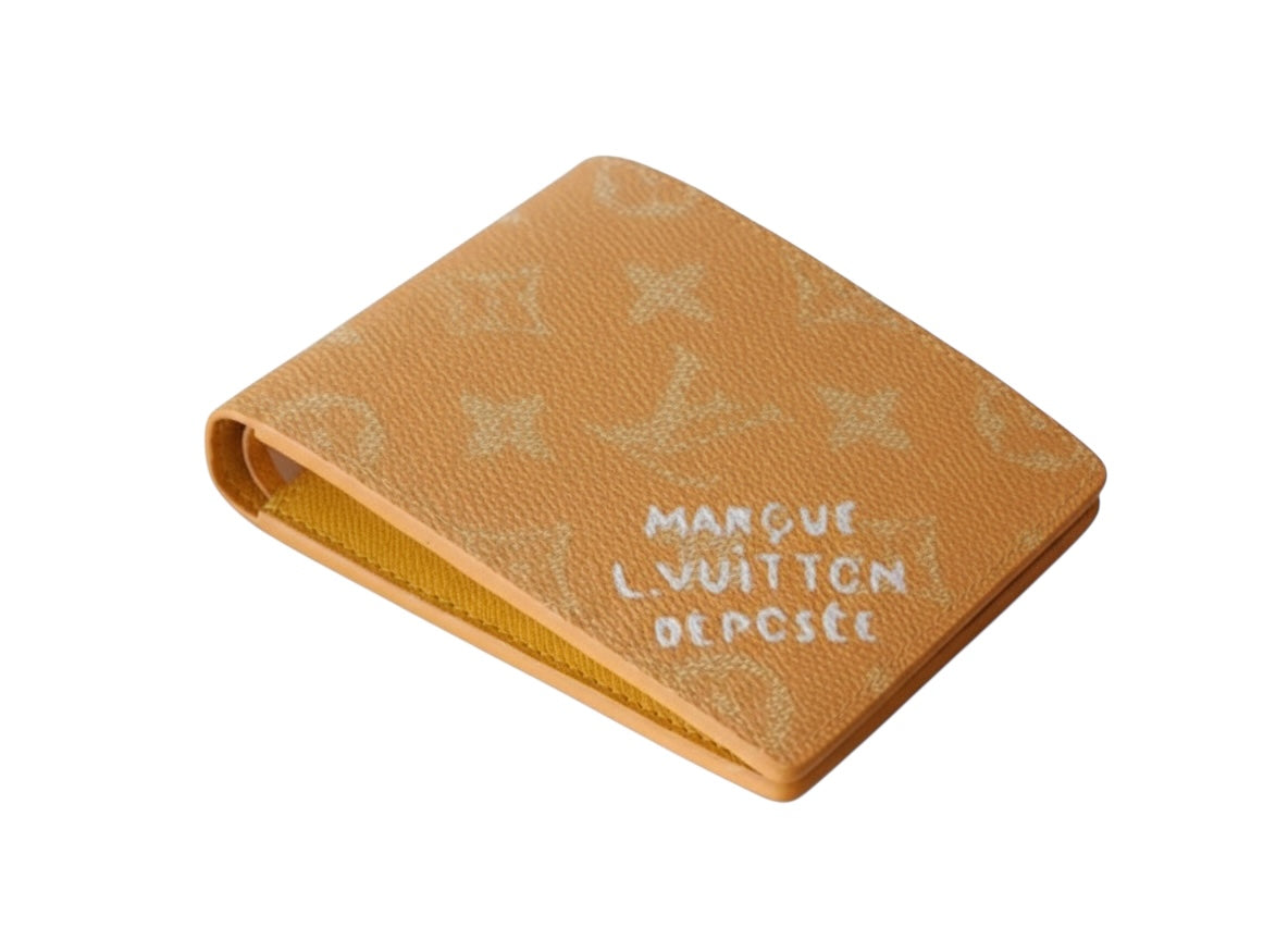 Monogram Slim Wallet – Orange Canvas (M12866)