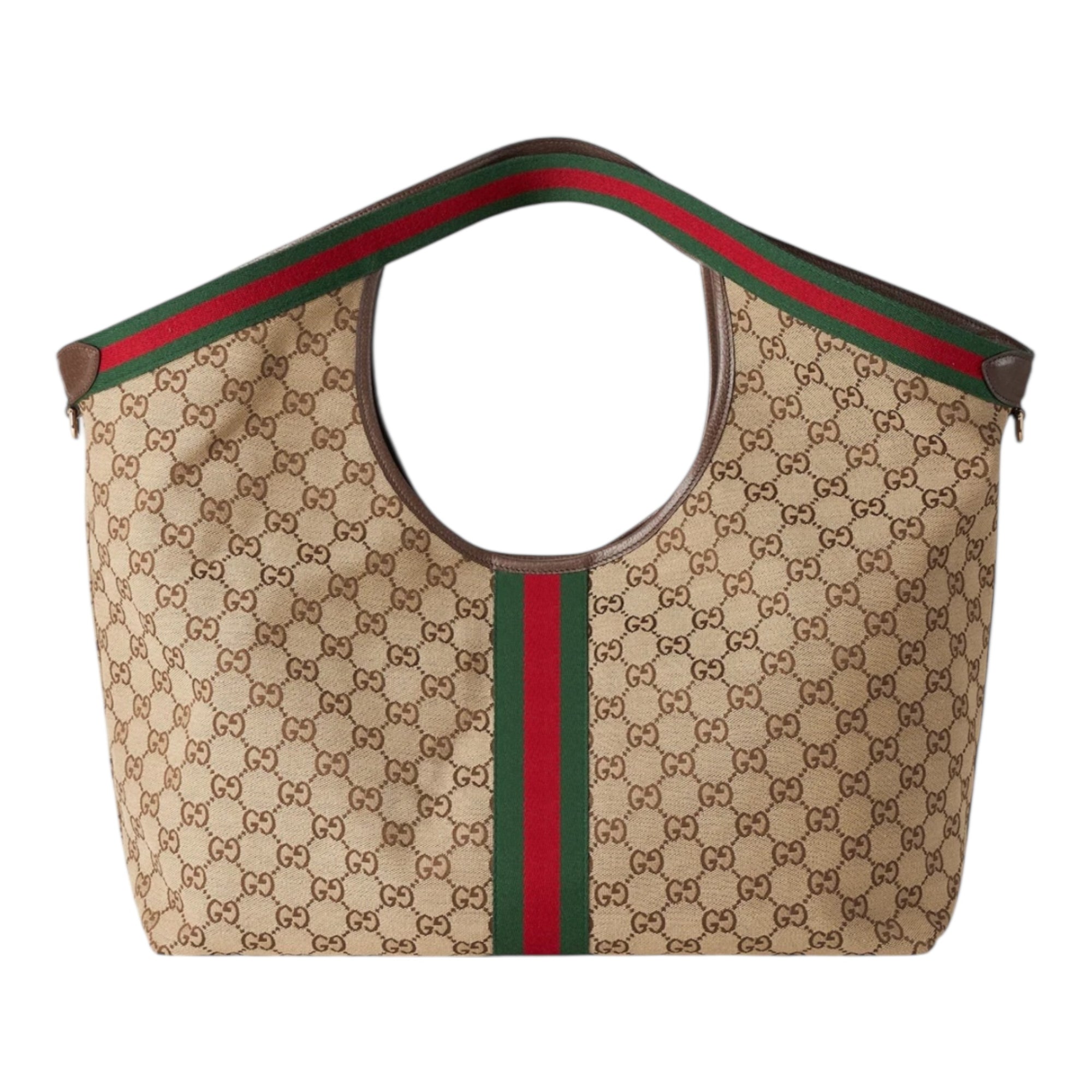 Gucci Giglio Large Tote Bag – Beige & Brown GG Supreme Canvas