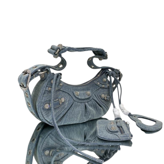 Balenciaga Le Cagole XS Shoulder Bag – Blue Denim