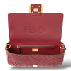 Fendi Baguette Medium – Burgundy Embossed FF Calfskin