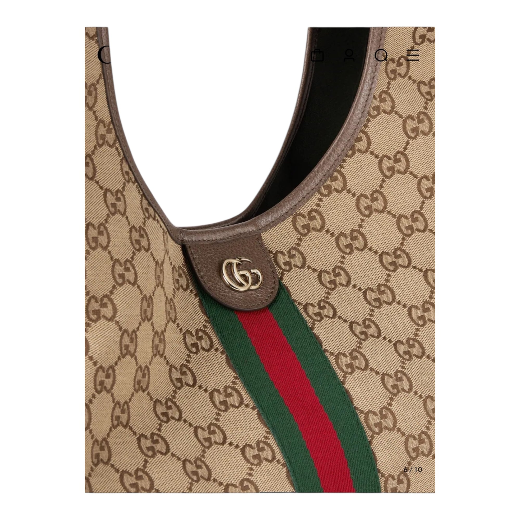 Gucci Giglio Large Tote Bag – Beige & Brown GG Supreme Canvas