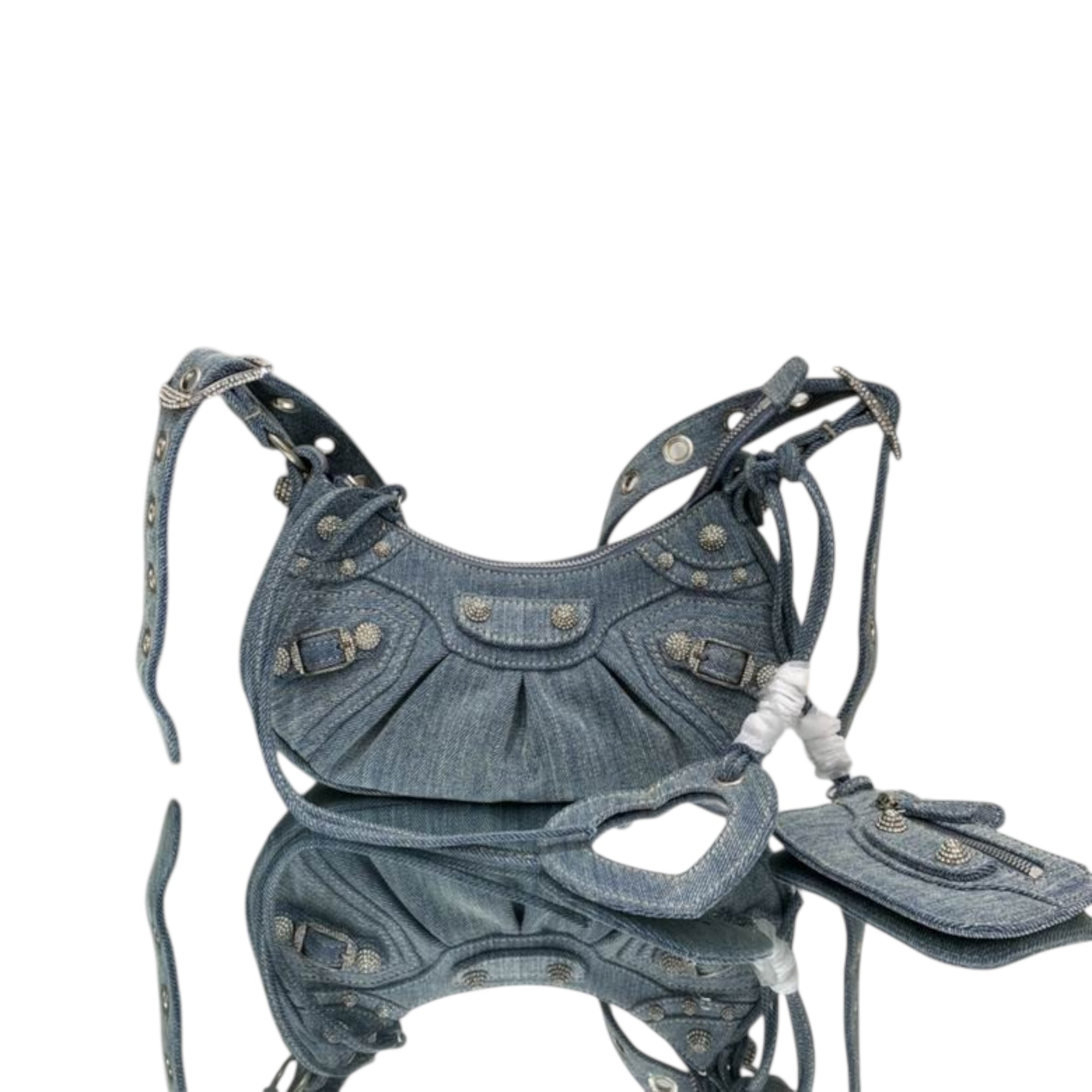 Balenciaga Le Cagole XS Shoulder Bag – Blue Denim