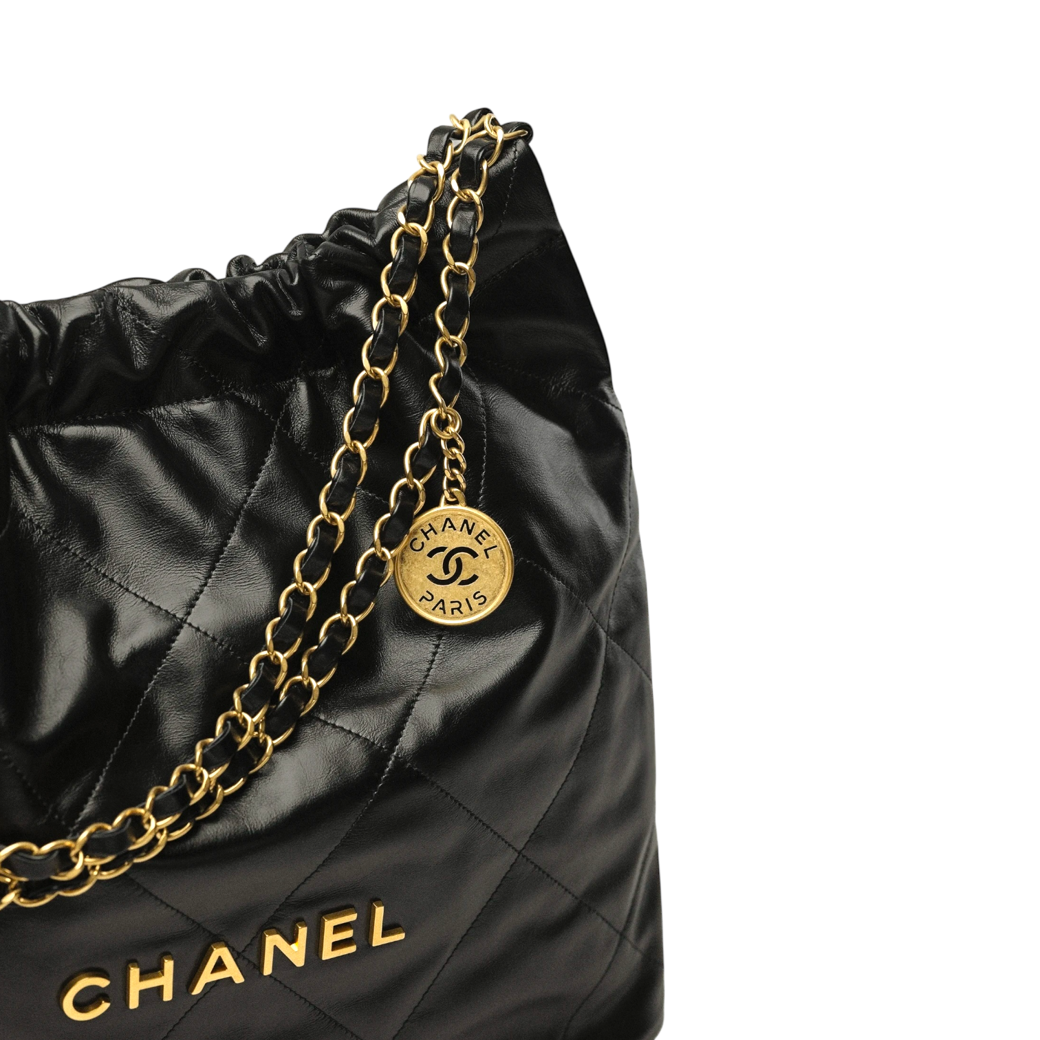 Chanel 22 Handbag – Medium – Black Shiny Calfskin