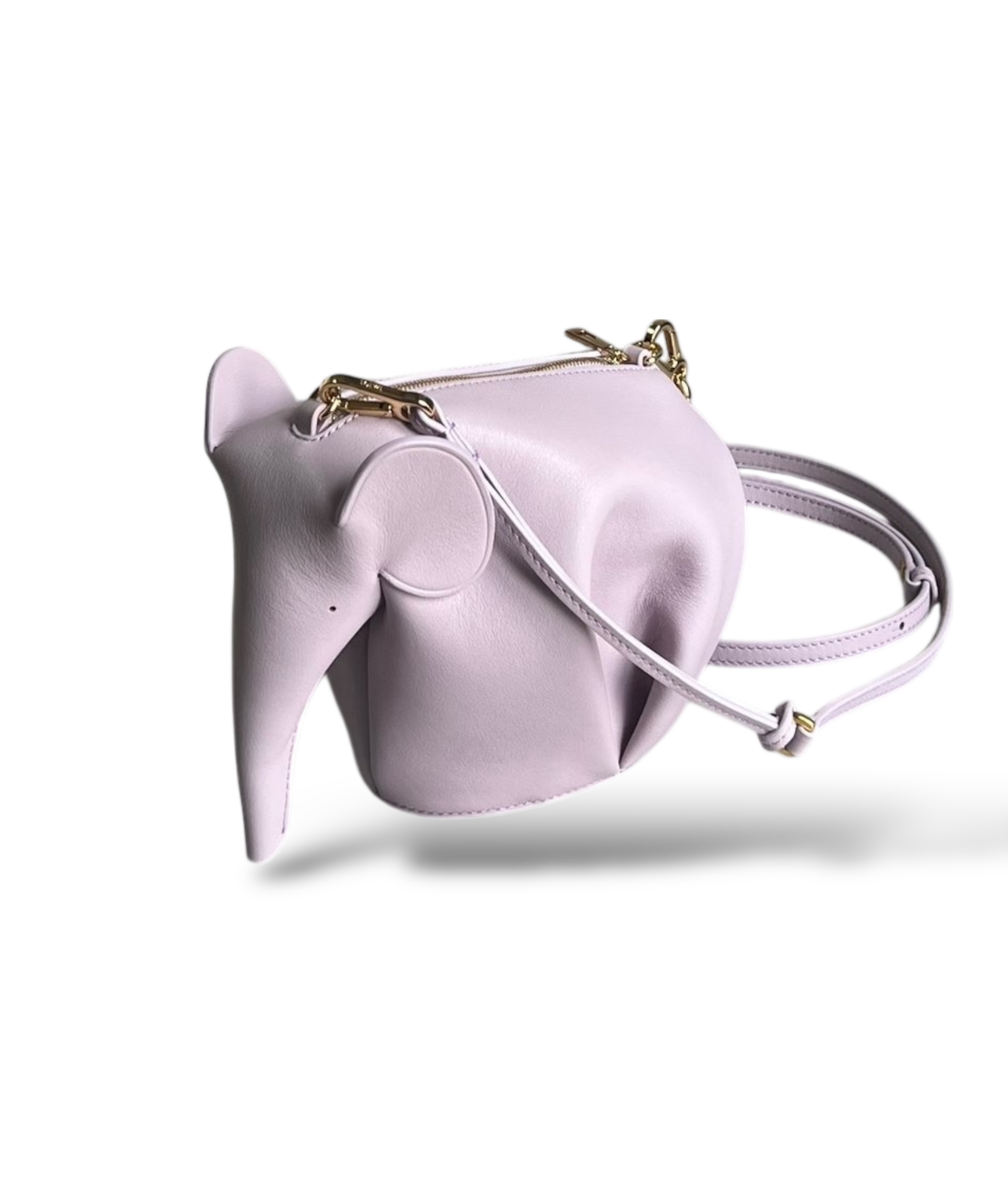 Small Elephant Bag – Light Lavender Calfskin Leather