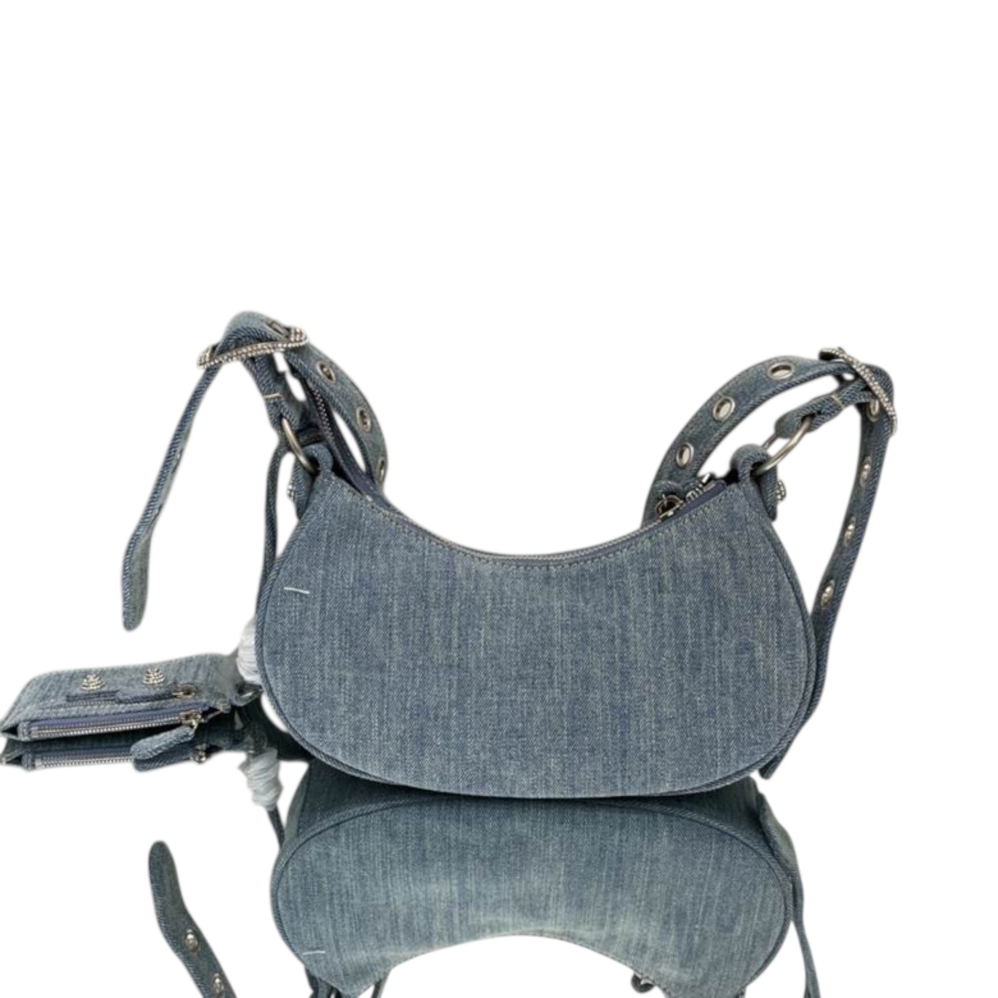 Balenciaga Le Cagole XS Shoulder Bag – Blue Denim
