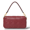 Fendi Baguette Medium – Burgundy Embossed FF Calfskin