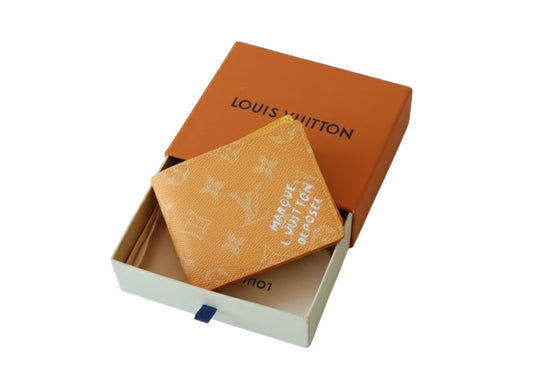 Monogram Slim Wallet – Orange Canvas (M12866)