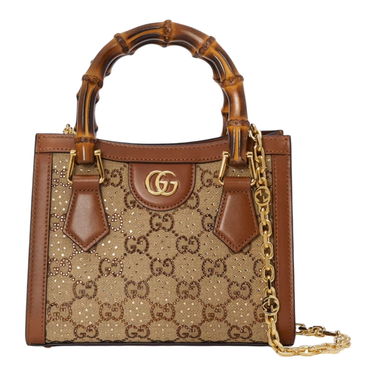 Gucci Diana Crystals Small Tote Bag – GG Canvas