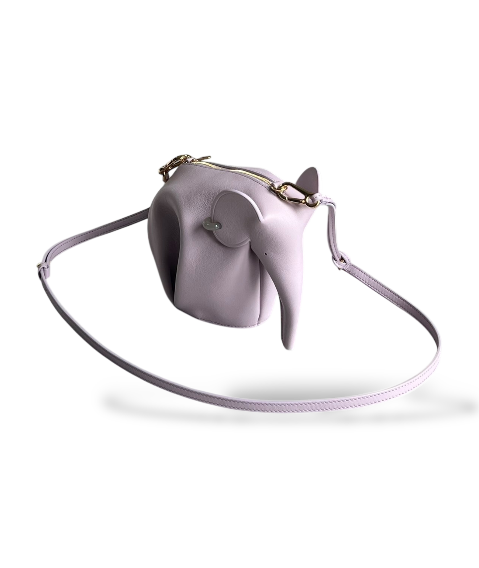 Small Elephant Bag – Light Lavender Calfskin Leather