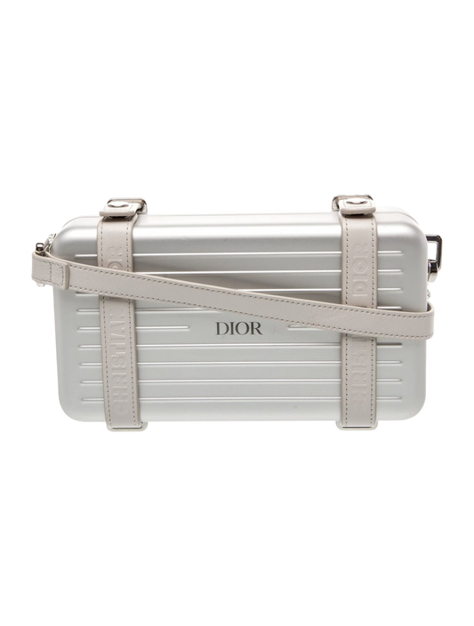 Dior x Rimowa Personal Clutch - Silver Aluminum Crossbody