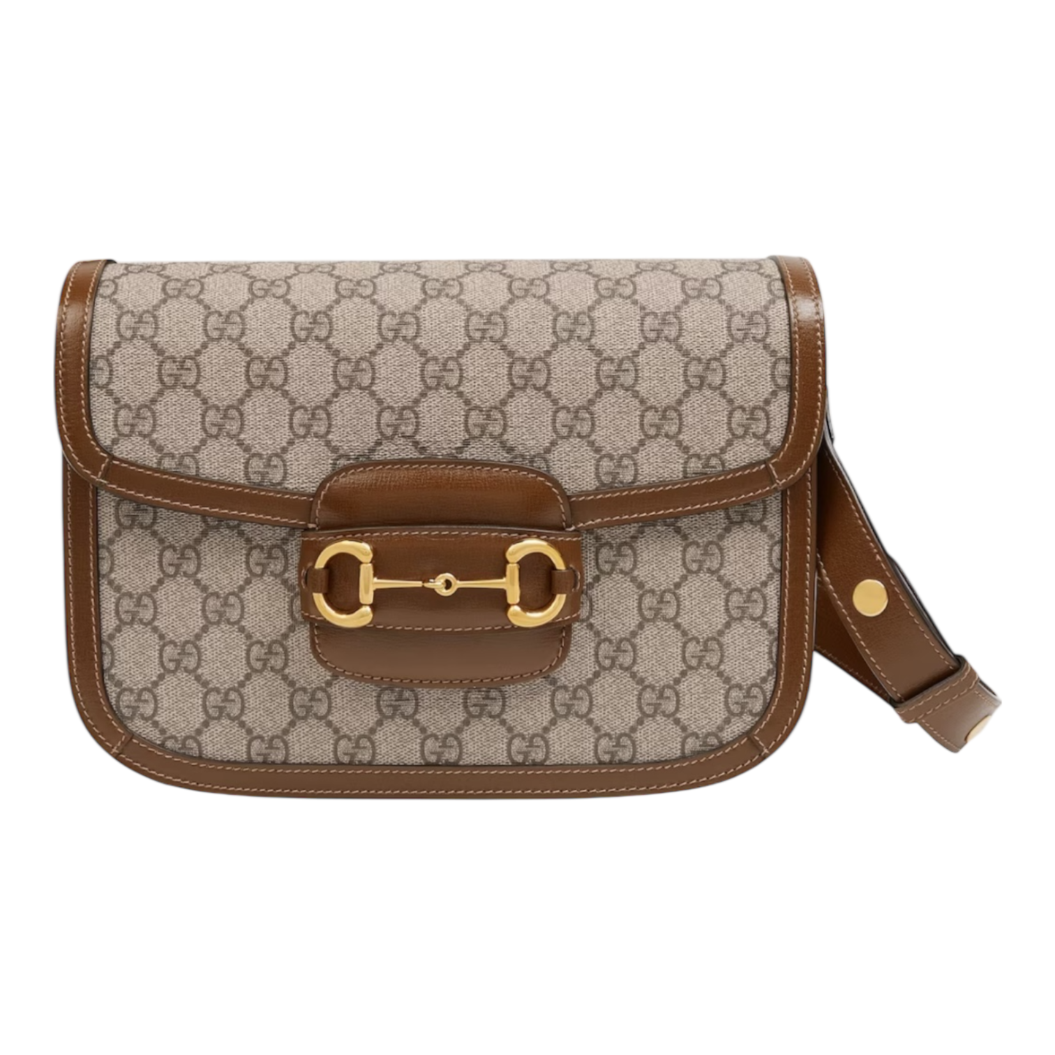 Gucci Horsebit 1955 Medium Shoulder Bag – GG Supreme Brown
