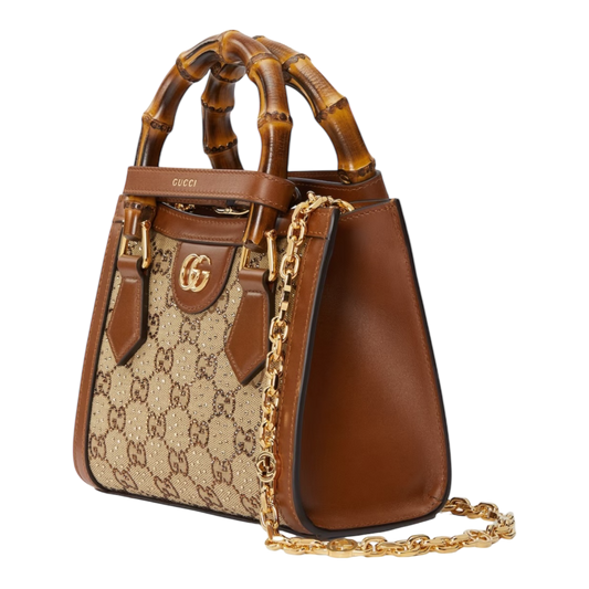 Gucci Diana Crystals Small Tote Bag – GG Canvas
