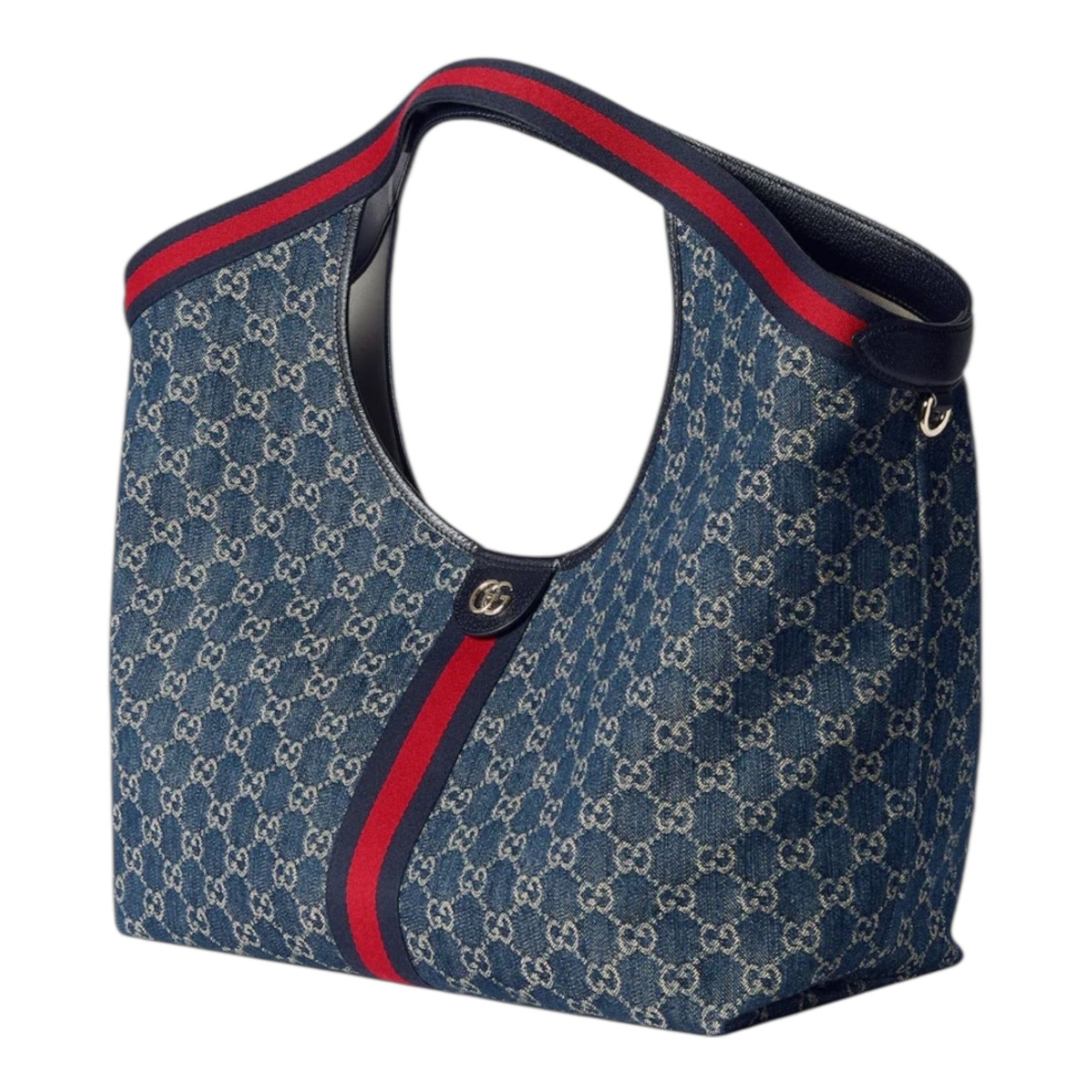 Gucci Giglio Large Tote Bag – Blue & White GG Denim