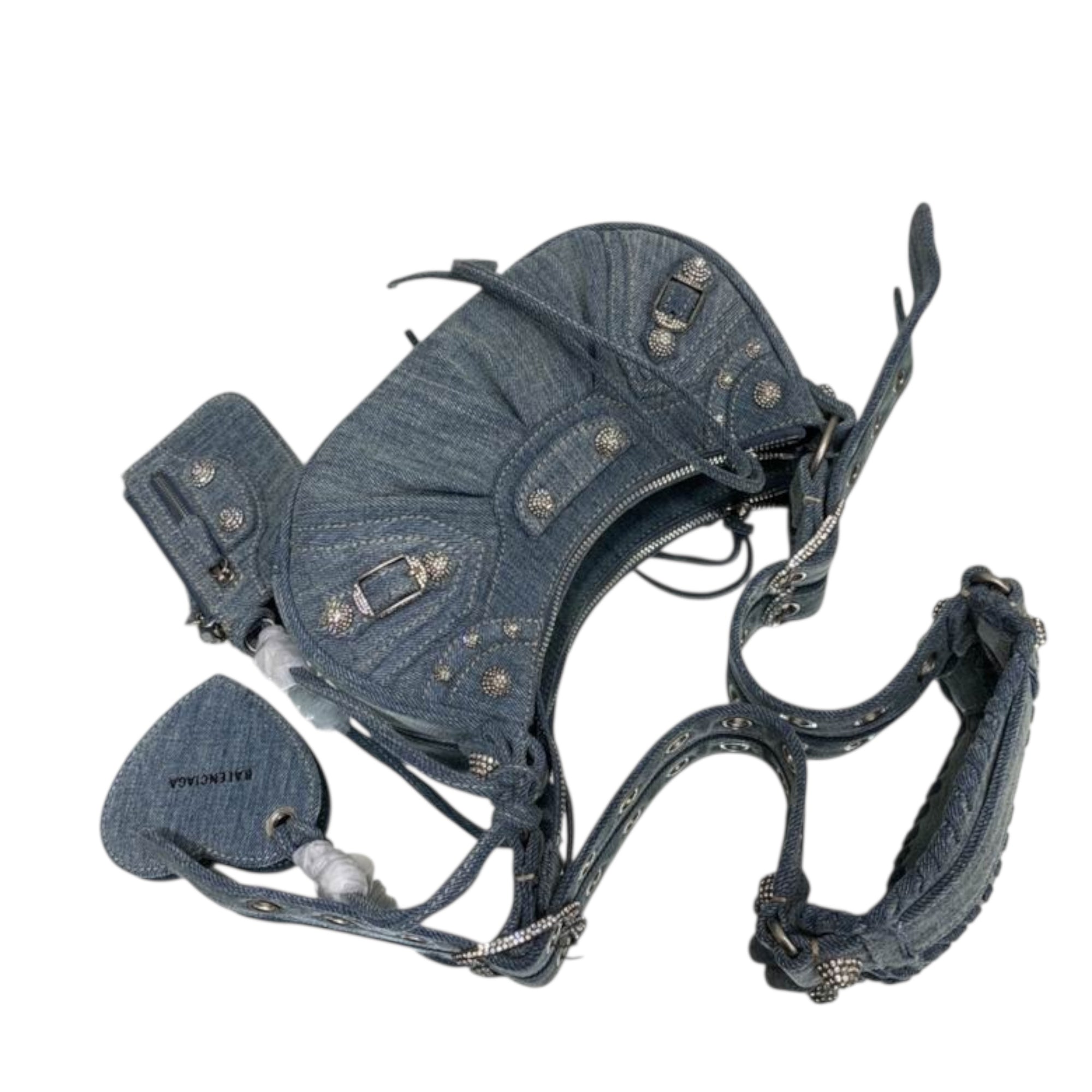 Balenciaga Le Cagole XS Shoulder Bag – Blue Denim